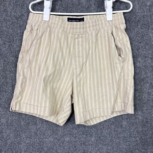 Abercrombie & Fitch Shorts Womens Size M Beige Striped Preppy Beach